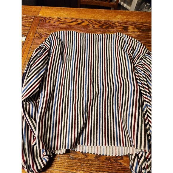 Caroline Constas Olympia Pocket multi color striped Top sz Small - Picture 5 of 5